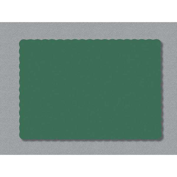 Smith Lee 9.5x13.375 Hunter Green Scallop Edge Value Paper Placemates, PK1000 PP41027